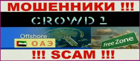 На информационном ресурсе Crowd 1 отмечено, что они разместились в оффшоре на территории ОАЭ