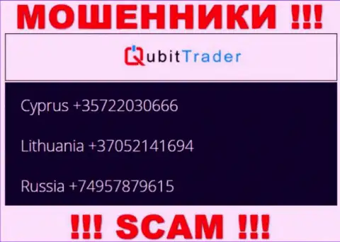 В арсенале у internet-жуликов из организации Qubit-Trader Com есть не один номер телефона