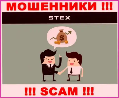 Все, что нужно интернет-шулерам Stex - это уболтать Вас взаимодействовать с ними