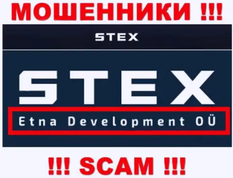 На веб-ресурсе Stex Com написано, что Etna Development OÜ - это их юр лицо, но это не обозначает, что они порядочные