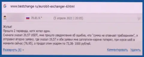 МОШЕННИКИ Евро Бит депозиты не выводят, об этом утверждает автор отзыва