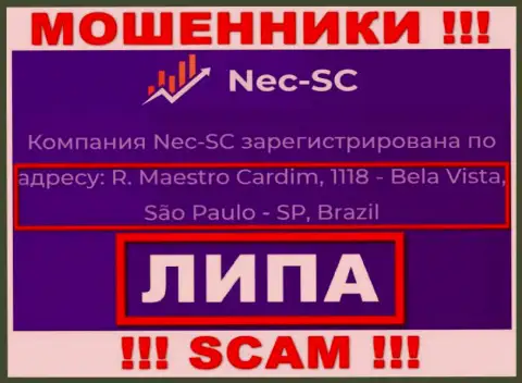 Где именно обосновалась контора НЕС СК непонятно, инфа на web-сервисе обман