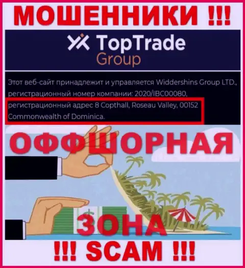 TopTrade Group - это ЖУЛИКИ !!! Прячутся в офшоре: 8 Copthall, Roseau Valley, 00152 Commonwealth of Dominica