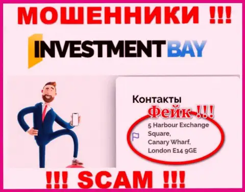 Официальное местонахождение InvestmentBay Com ложное, компания спрятала концы в воду