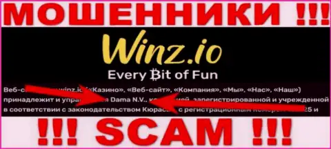 Дама Н.В. - это юридическое лицо махинаторов Winz Casino