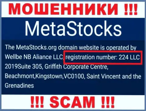 Рег. номер организации Meta Stocks - 224 LLC 2019