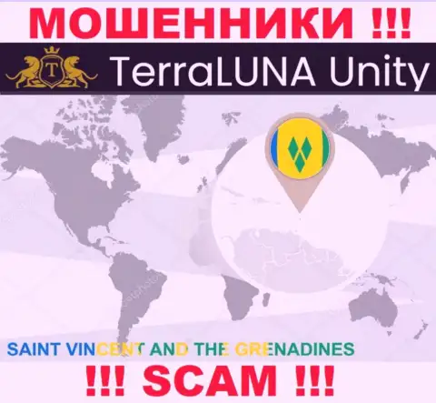 Юридическое место регистрации мошенников TerraLunaUnity - Saint Vincent and the Grenadines