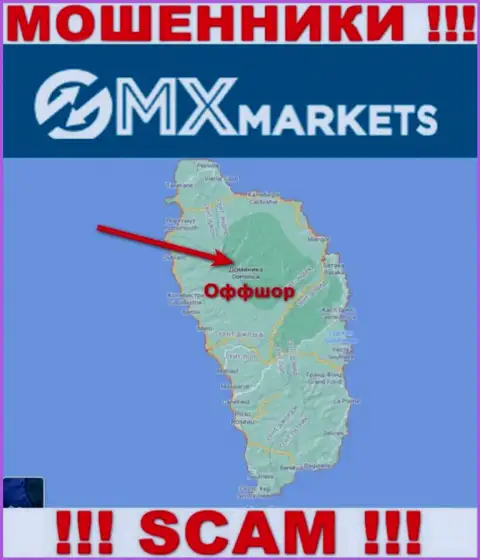 Не доверяйте мошенникам ГМИксМаркетс, потому что они разместились в офшоре: Dominica
