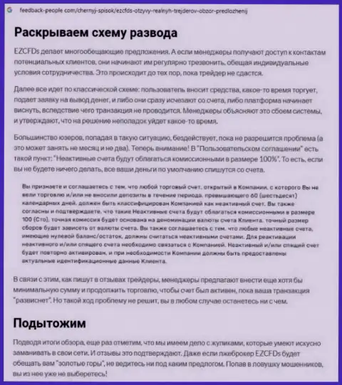 ЕЗЦФДС Ком - это МОШЕННИКИ ! Способы незаконных комбинаций и комментарии пострадавших