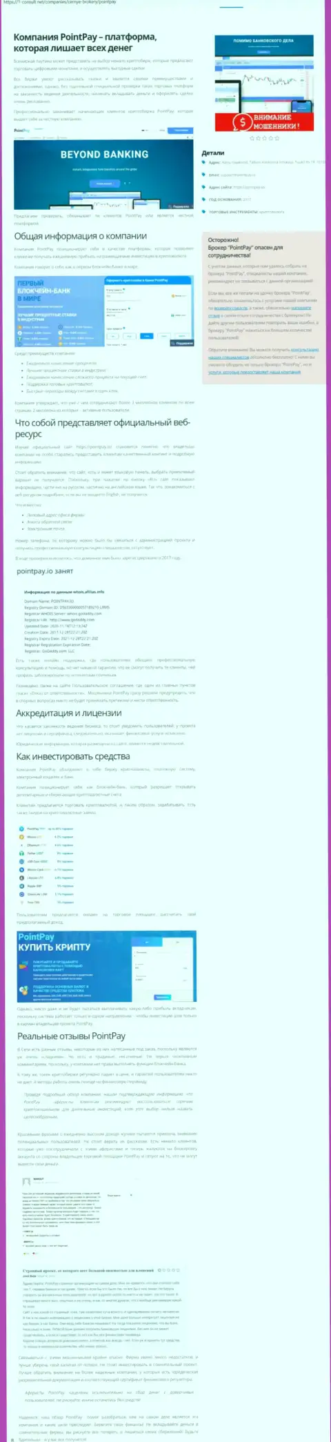 Point Pay - это ОБМАНЩИКИ !!! Цель работы которых ваши деньги (обзор)