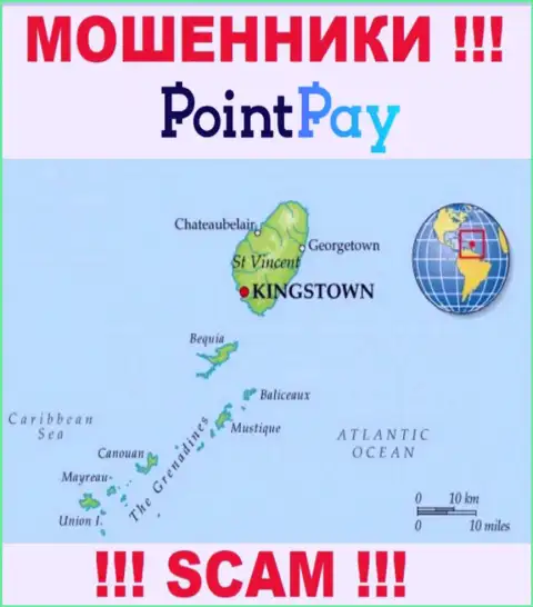 PointPay Io - это internet-мошенники, их адрес регистрации на территории St. Vincent & the Grenadines