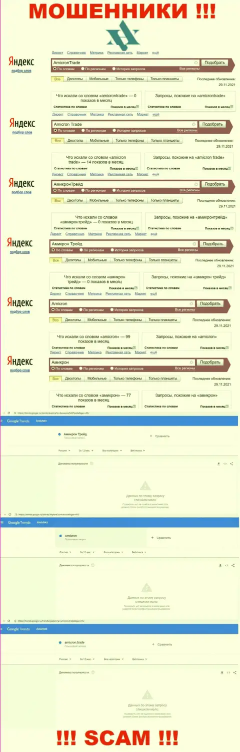 Инфа о брендовых онлайн-запросах касательно мошенников Amicron