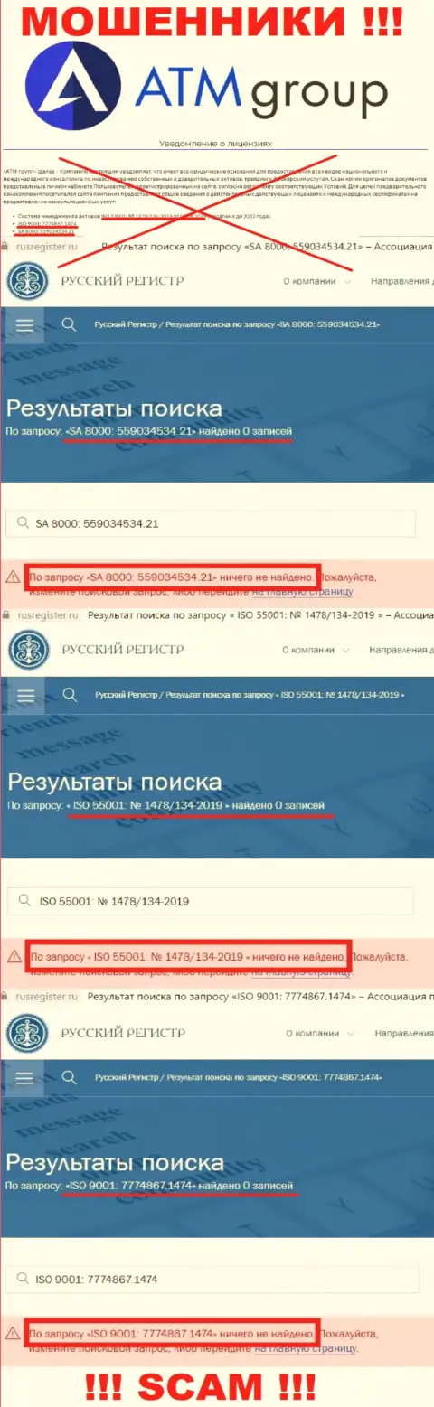 Лицензию га осуществление деятельности аферистам не выдают, поэтому у мошенников ATMGroup KSA ее и нет