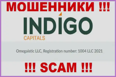 Номер регистрации очередной мошеннической компании Indigo Capitals - 1004 LLC 2021