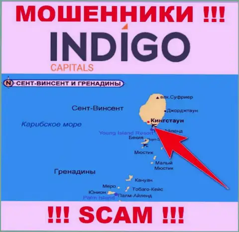 Ворюги IndigoCapitals Com пустили свои корни на оффшорной территории - Kingstown, St Vincent and the Grenadines