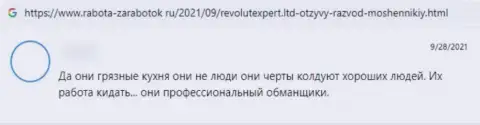 Отрицательный отзыв о конторе Револют Эксперт - это циничные интернетмахинаторы