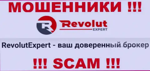 Мошенники Revolut Expert выставляют себя профессионалами в области Брокер