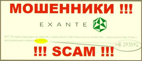 EXANTE - это очередное кидалово !!! Регистрационный номер данной компании: HE 293592