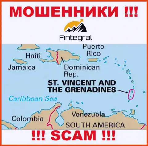 St. Vincent and the Grenadines - именно здесь официально зарегистрирована противоправно действующая компания Fintegral