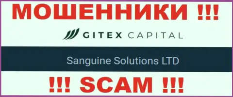 Юр. лицо Sanguine Solutions LTD - это Сангин Солютионс ЛТД, именно такую инфу предоставили ворюги у себя на портале