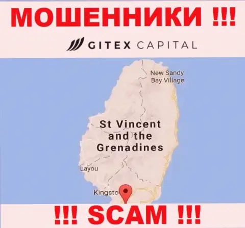 У себя на web-ресурсе GitexCapital написали, что зарегистрированы они на территории - St. Vincent and the Grenadines