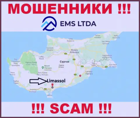 Мошенники EMSLTDA Com находятся на оффшорной территории - Limassol, Cyprus