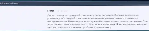 Еще один отзыв биржевого игрока ФОРЕКС организации Киехо ЛЛК на портале Infoscam ru