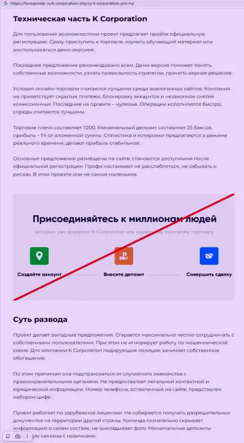 Обзор мошеннических схем конторы K-Corporation Group