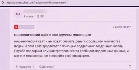 Мошенники Бикономи Ком вешают лапшу на уши реальным клиентам и воруют их денежные вложения (отзыв)