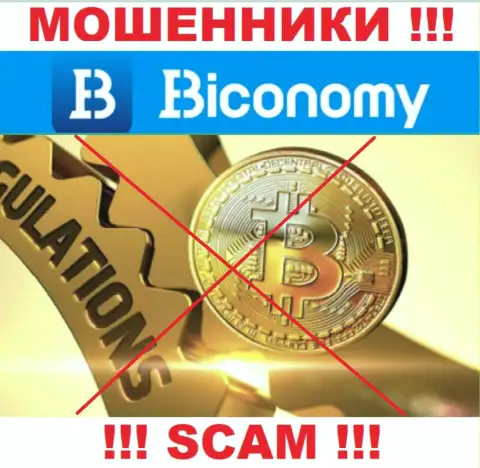 У компании Biconomy Com, на web-сервисе, не представлены ни регулятор их деятельности, ни лицензионный документ