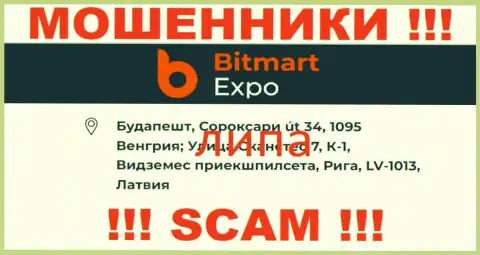 Адрес регистрации конторы Bitmart Expo ложный - сотрудничать с ней очень опасно