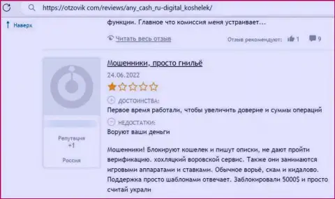 AnyCash - это ОБМАНЩИК !!! Работающий в глобальной сети internet (отзыв)