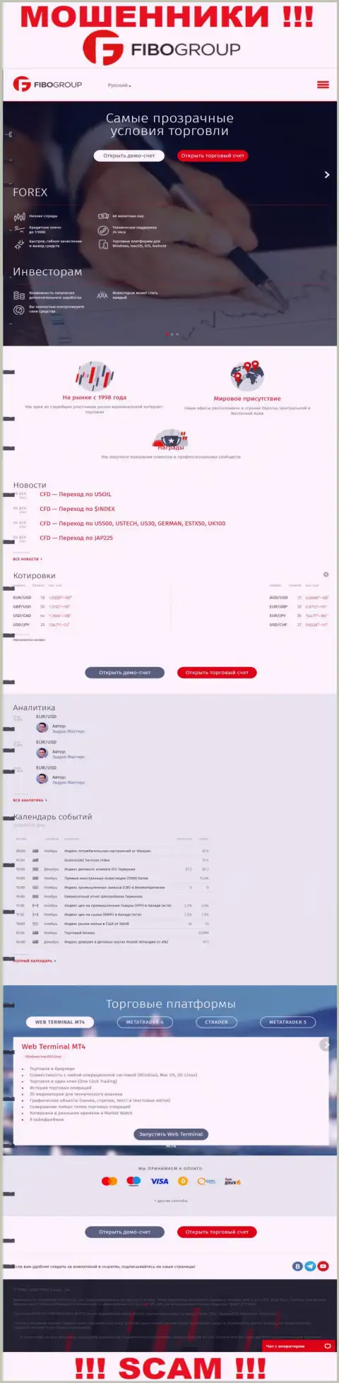 FiboForex Org - это веб-сайт FiboGroup, где легко возможно попасться на удочку этих лохотронщиков