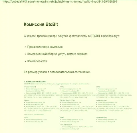О комиссионных сборах обменника БТК Бит можно разузнать из статьи, выложенной на информационном сервисе pobeda1945 art ru