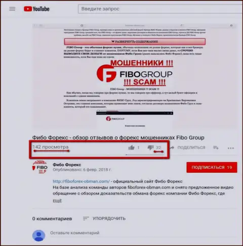 Аферисты ФИБО ГРУП задумали задизить видео с объективными отзывами, через накрутку дизлайков