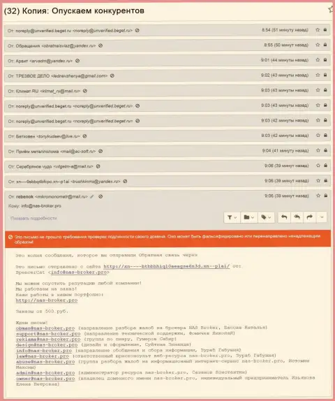 Несколько десятков сообщений под единой темой об том, что НАС-Брокер оклеветали