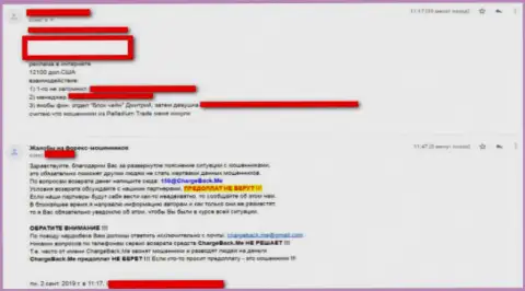 Не поведитесь на циничный разводняк махинаторов из PaladiumTrade - сольют (отзыв)
